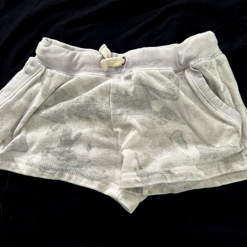 Vintage Havana White Camouflage Sweat Shorts